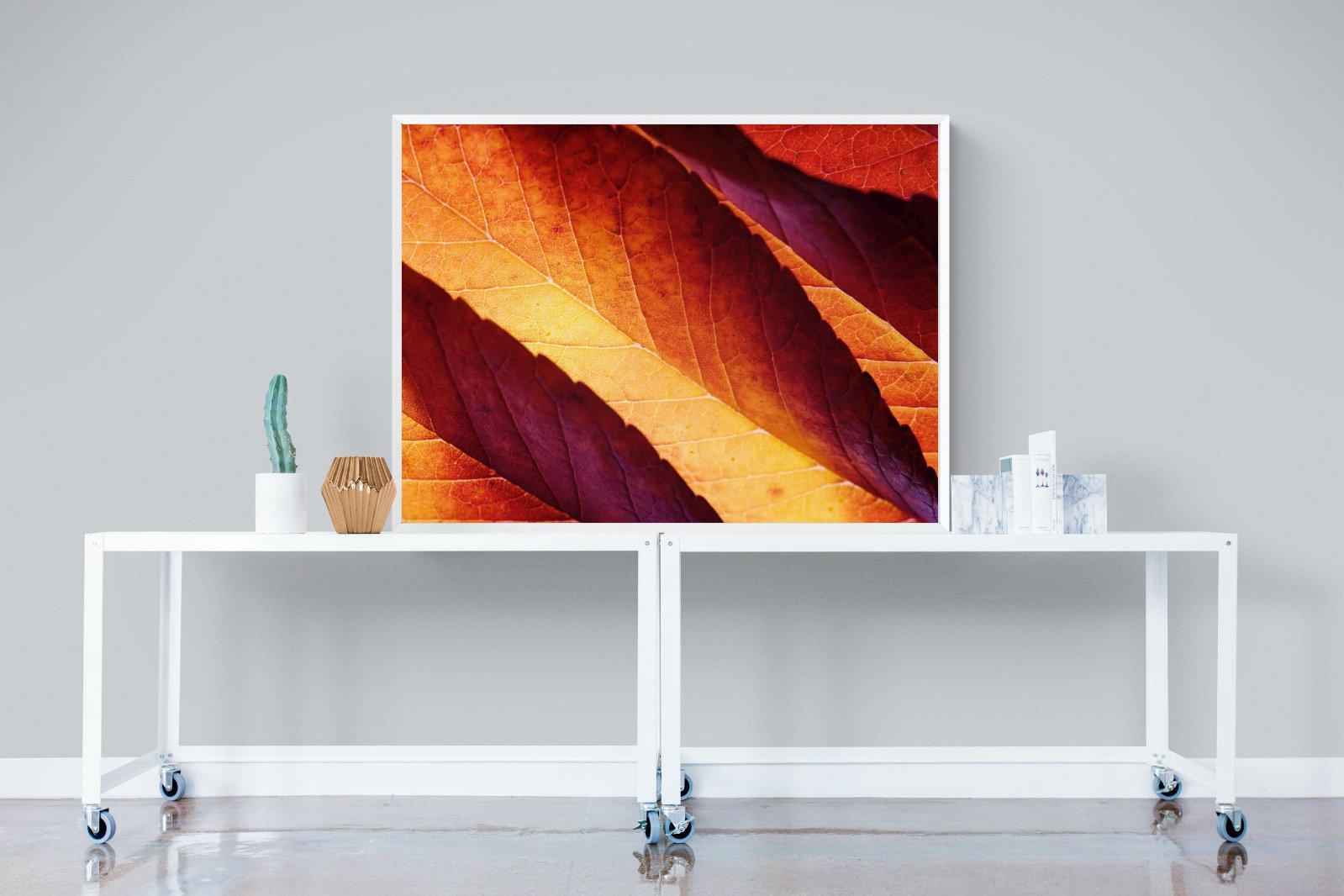 Scarlet Leaves-Wall_Art-120 x 90cm-Mounted Canvas-White-Pixalot