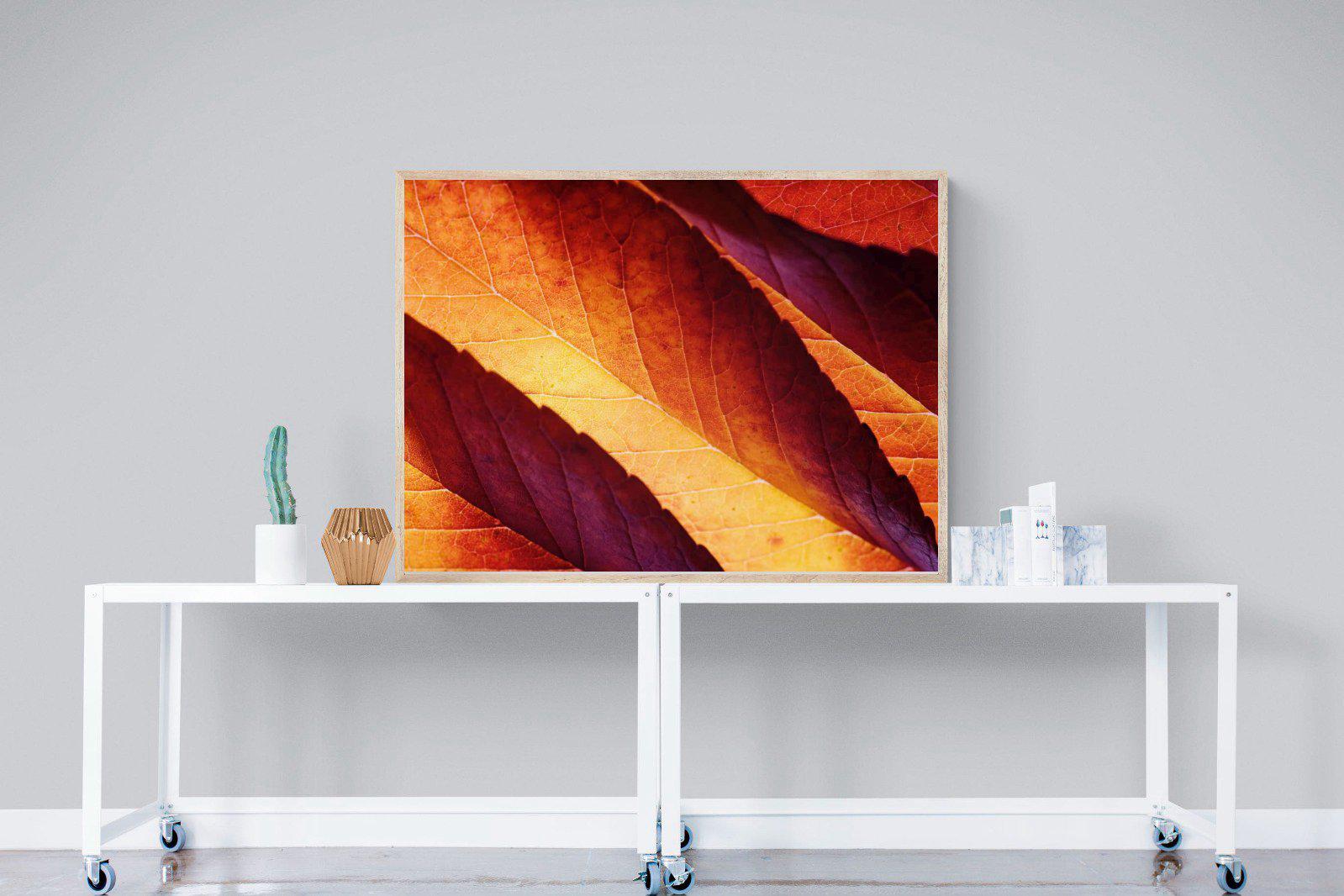 Scarlet Leaves-Wall_Art-120 x 90cm-Mounted Canvas-Wood-Pixalot