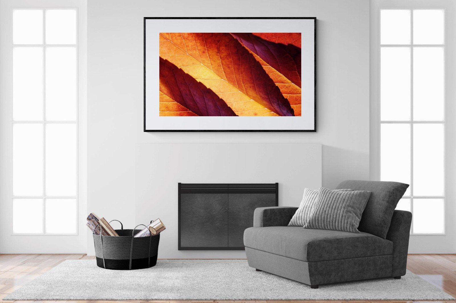 Scarlet Leaves-Wall_Art-150 x 100cm-Framed Print-Black-Pixalot