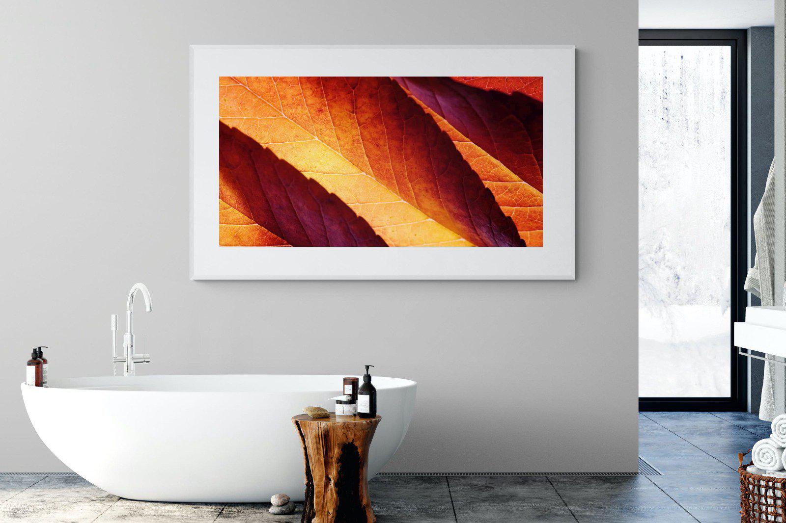 Scarlet Leaves-Wall_Art-180 x 110cm-Framed Print-White-Pixalot