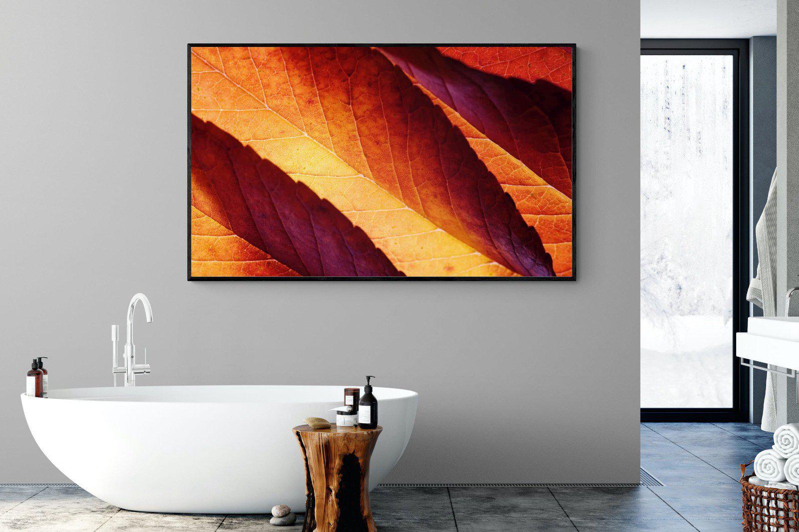 Scarlet Leaves-Wall_Art-180 x 110cm-Mounted Canvas-Black-Pixalot