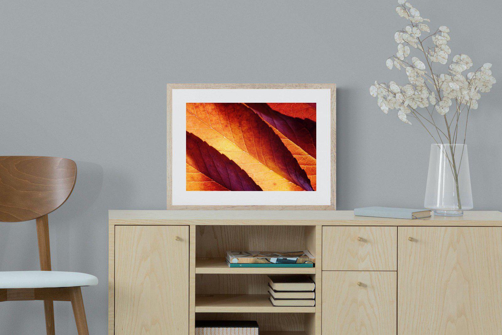 Scarlet Leaves-Wall_Art-60 x 45cm-Framed Print-Wood-Pixalot
