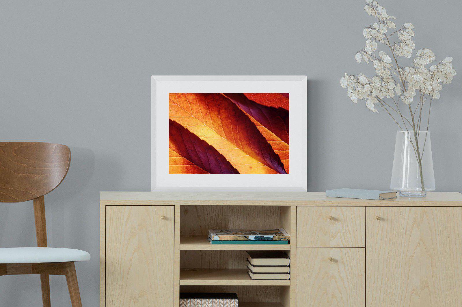 Scarlet Leaves-Wall_Art-60 x 45cm-Framed Print-White-Pixalot