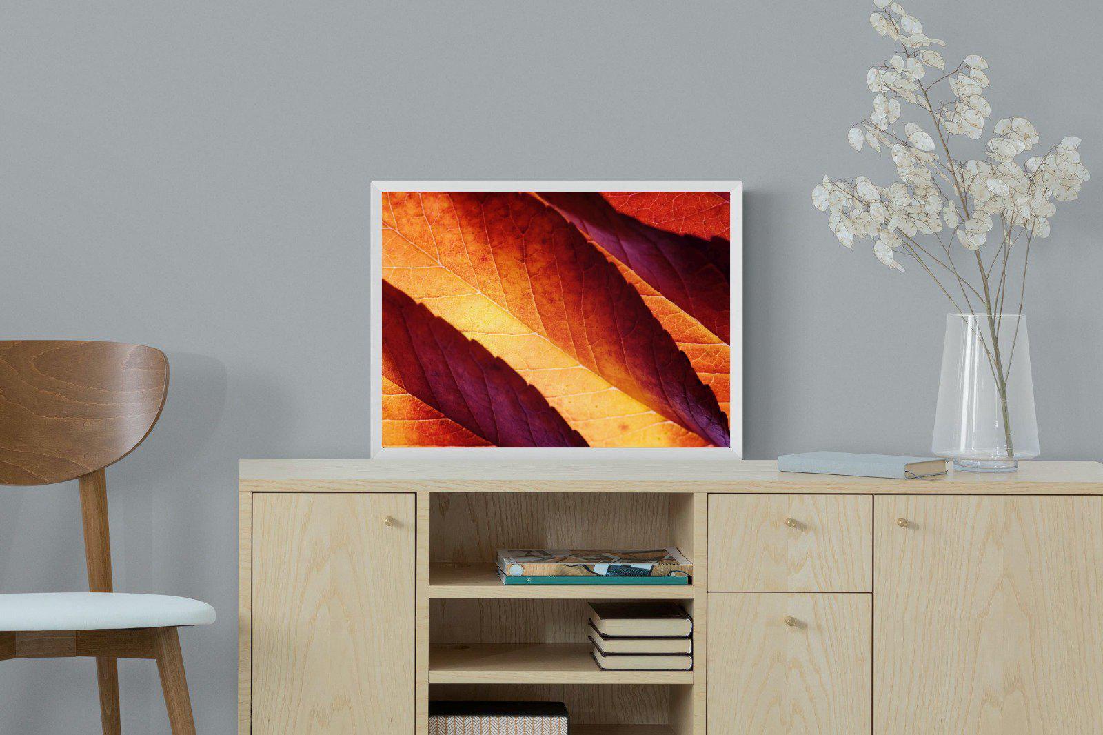 Scarlet Leaves-Wall_Art-60 x 45cm-Mounted Canvas-White-Pixalot