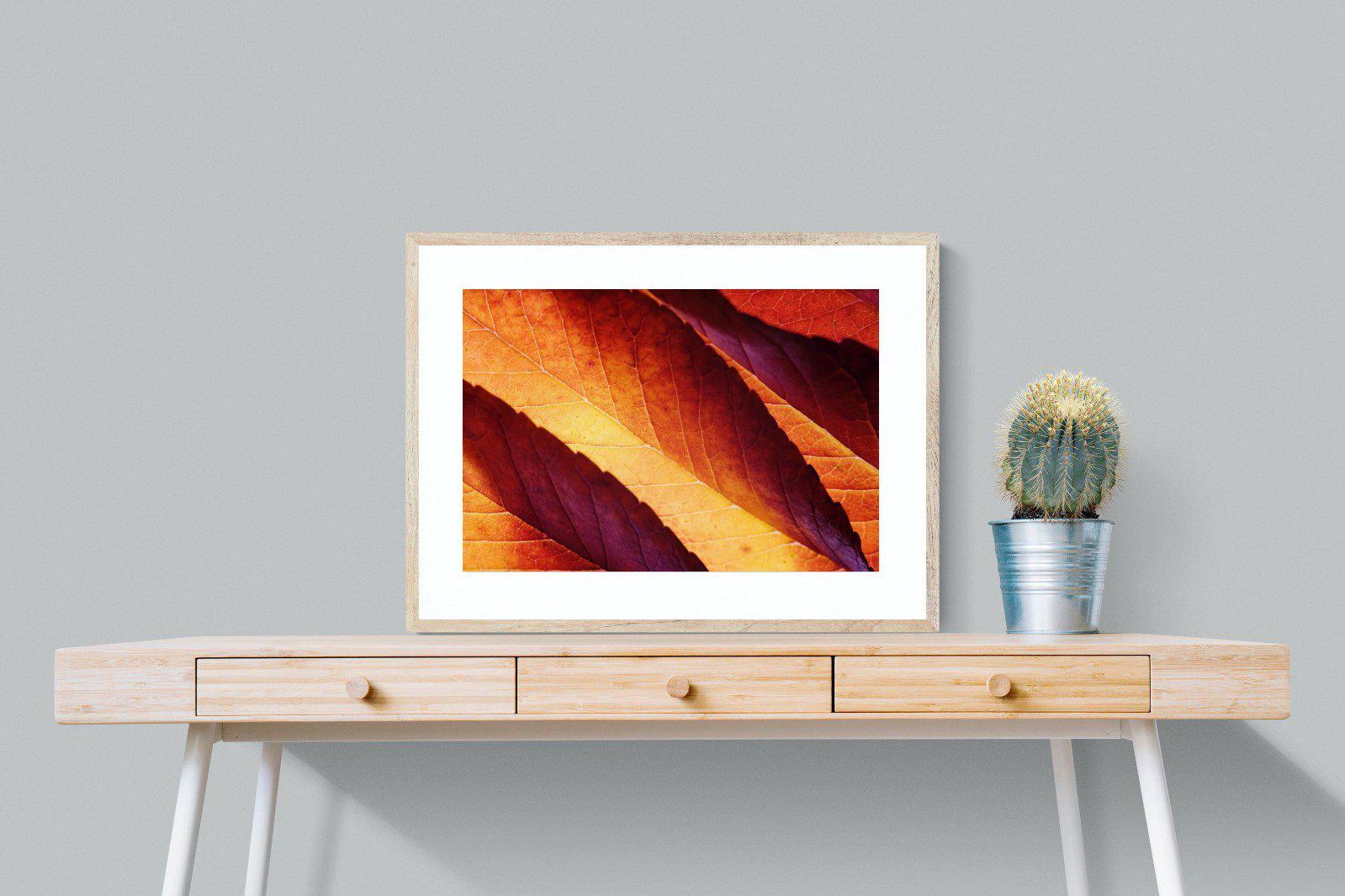 Scarlet Leaves-Wall_Art-80 x 60cm-Framed Print-Wood-Pixalot