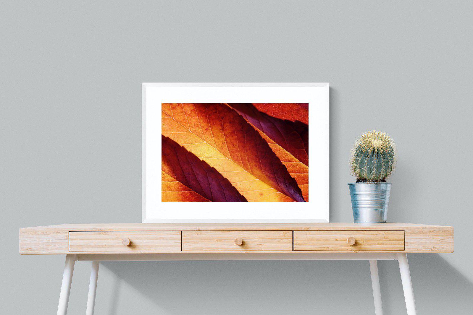 Scarlet Leaves-Wall_Art-80 x 60cm-Framed Print-White-Pixalot