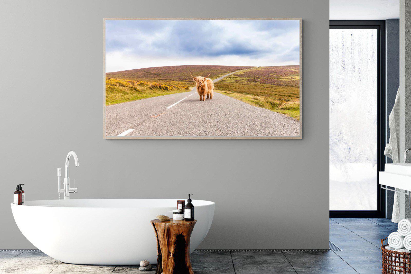 Scottish Highland Cow-Wall_Art-180 x 110cm-Mounted Canvas-Wood-Pixalot