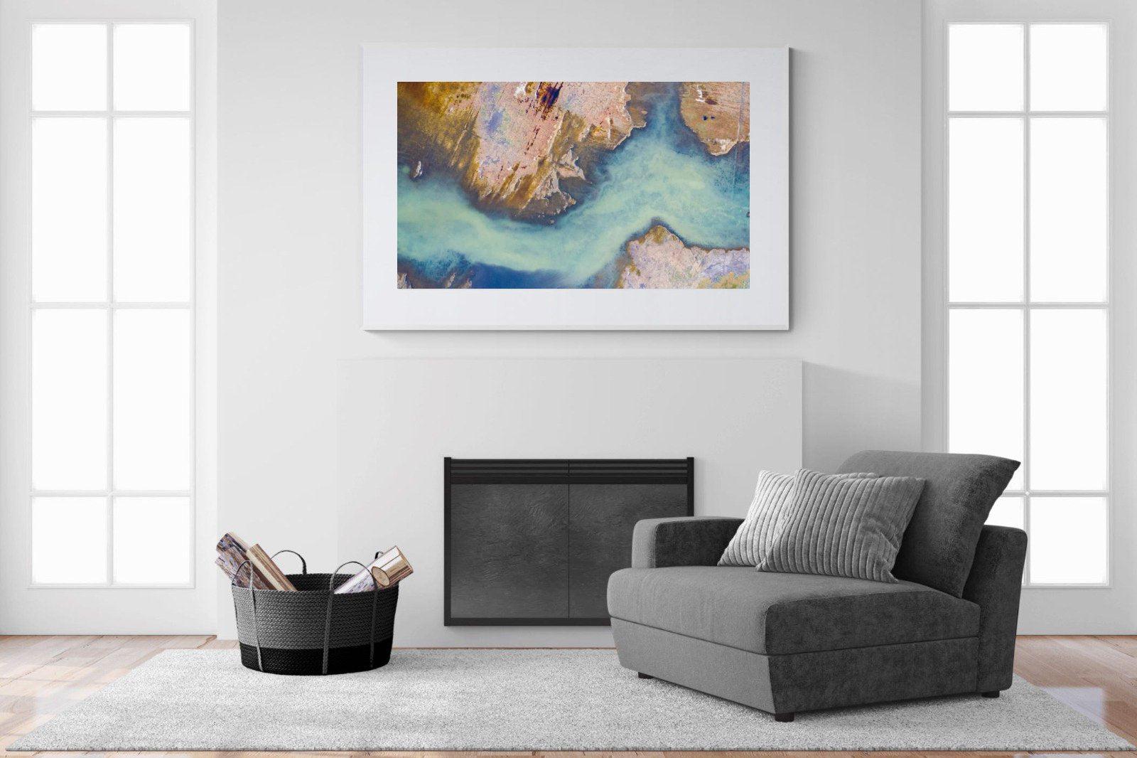 Scraped Earth-Wall_Art-150 x 100cm-Framed Print-White-Pixalot