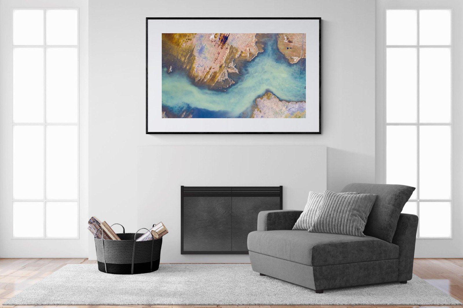 Scraped Earth-Wall_Art-150 x 100cm-Framed Print-Black-Pixalot