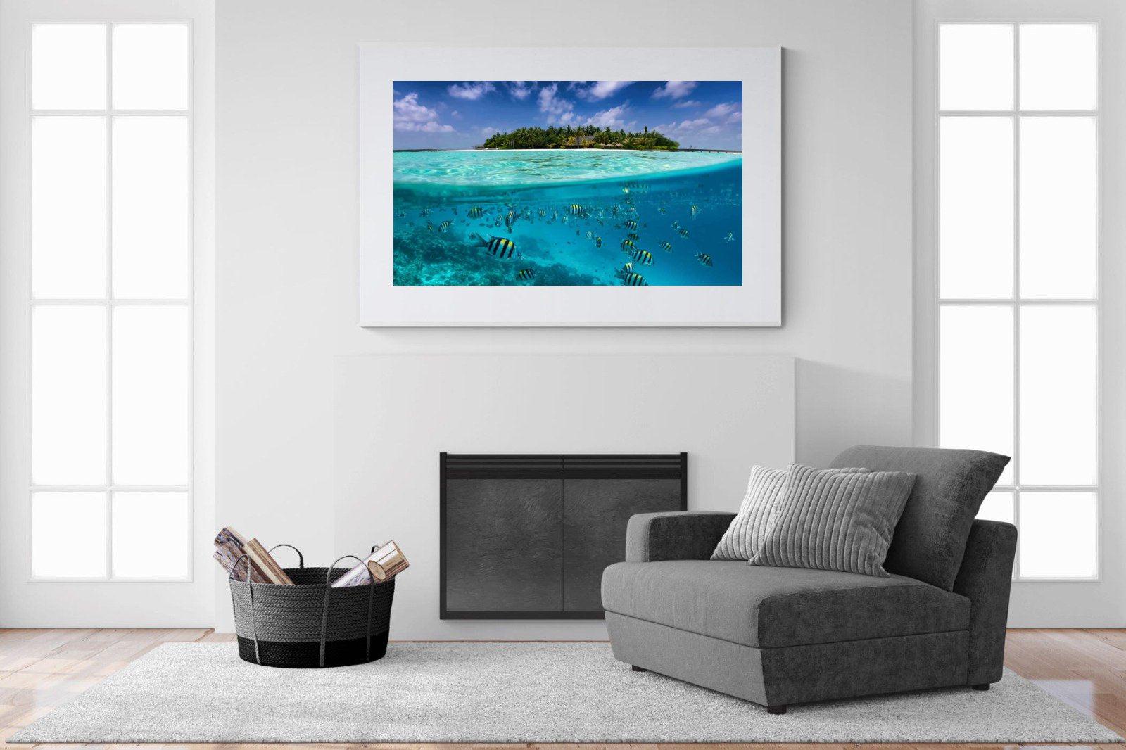 Scuba-Wall_Art-150 x 100cm-Framed Print-White-Pixalot