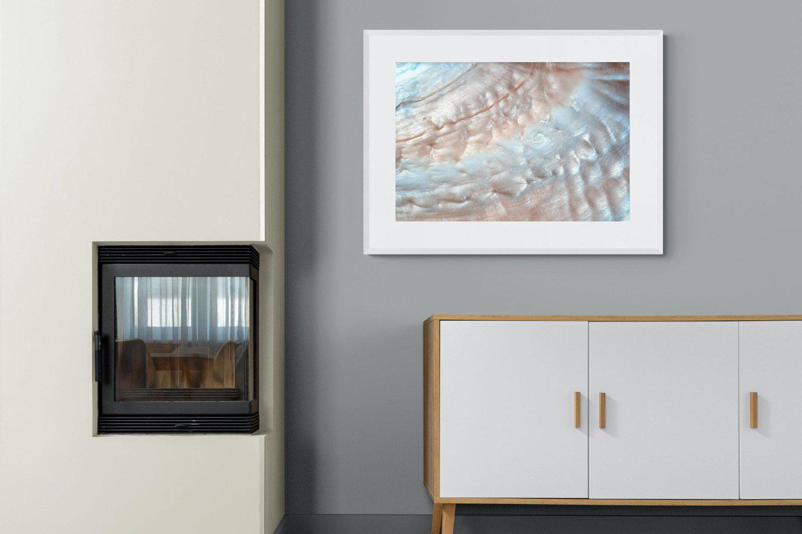 Seashell-Wall_Art-100 x 75cm-Framed Print-White-Pixalot