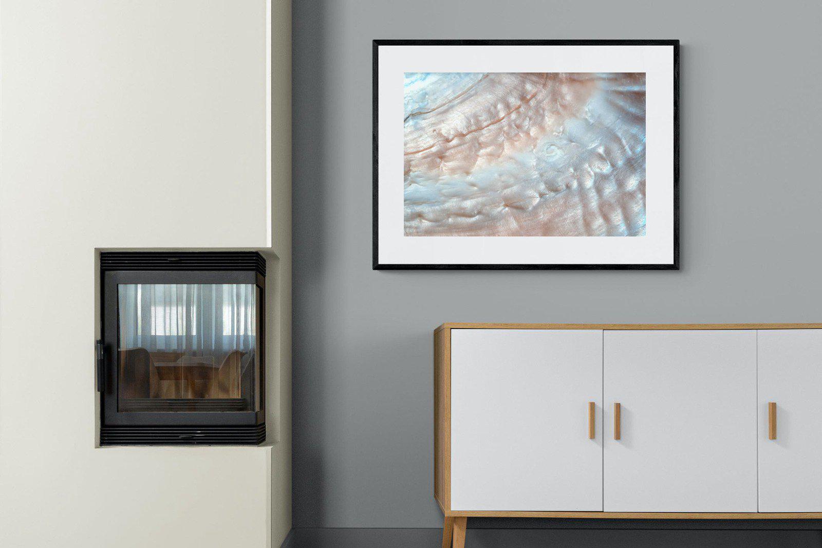Seashell-Wall_Art-100 x 75cm-Framed Print-Black-Pixalot