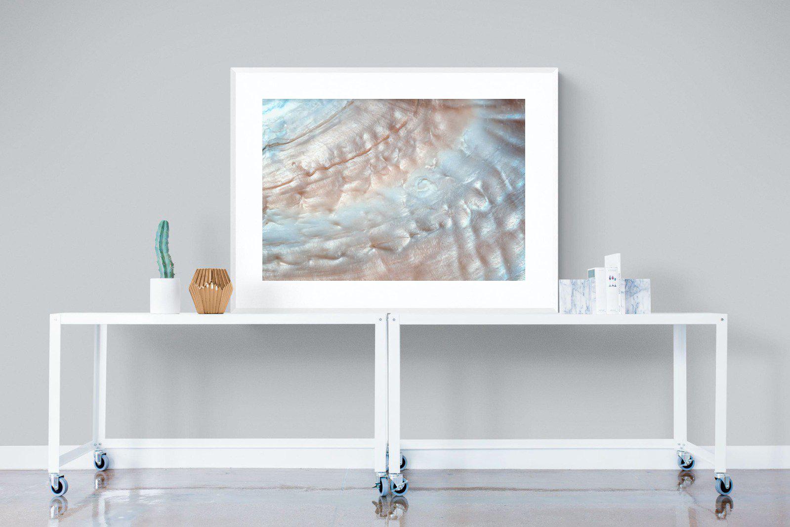 Seashell-Wall_Art-120 x 90cm-Framed Print-White-Pixalot