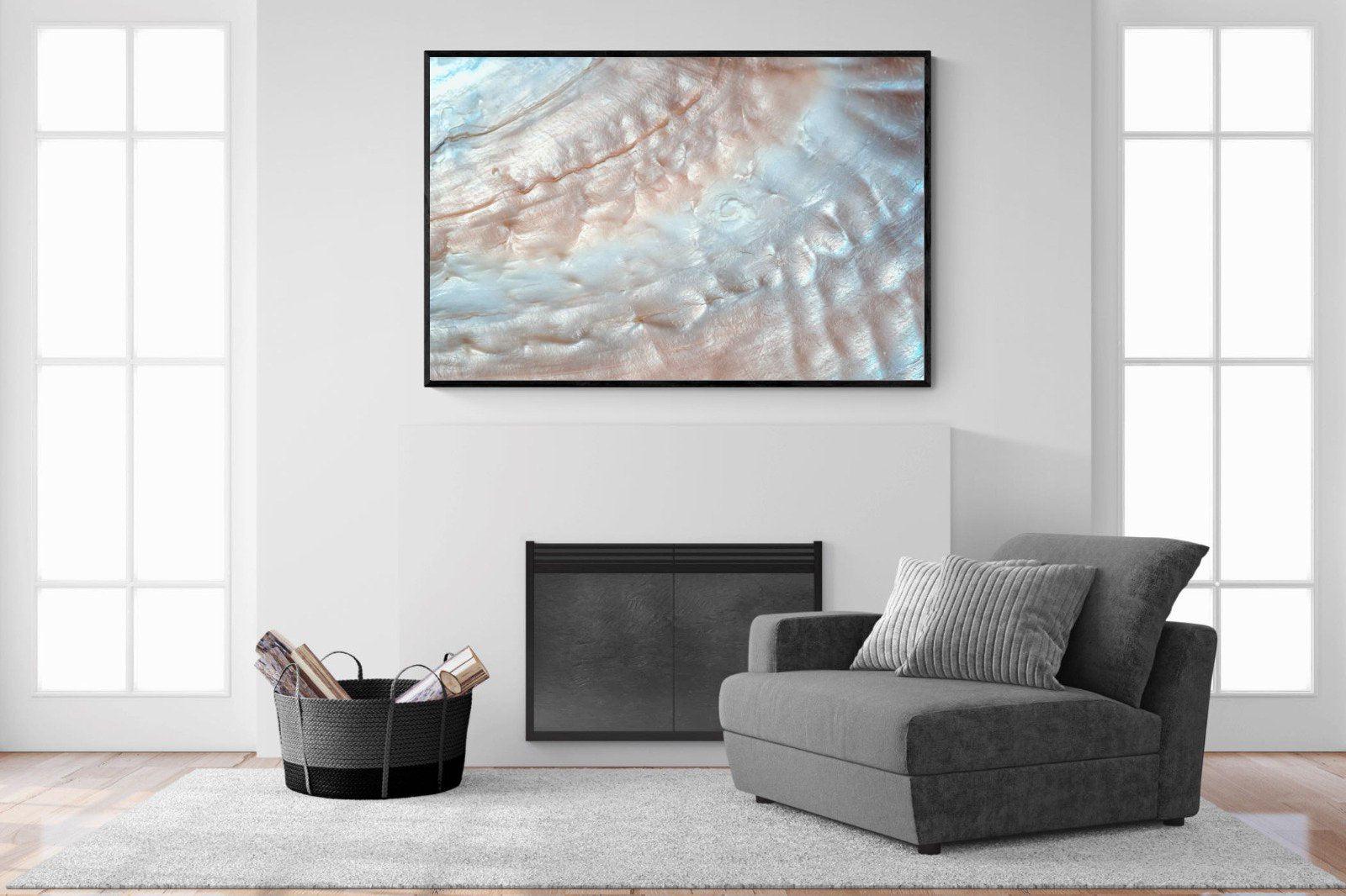Seashell-Wall_Art-150 x 100cm-Mounted Canvas-Black-Pixalot