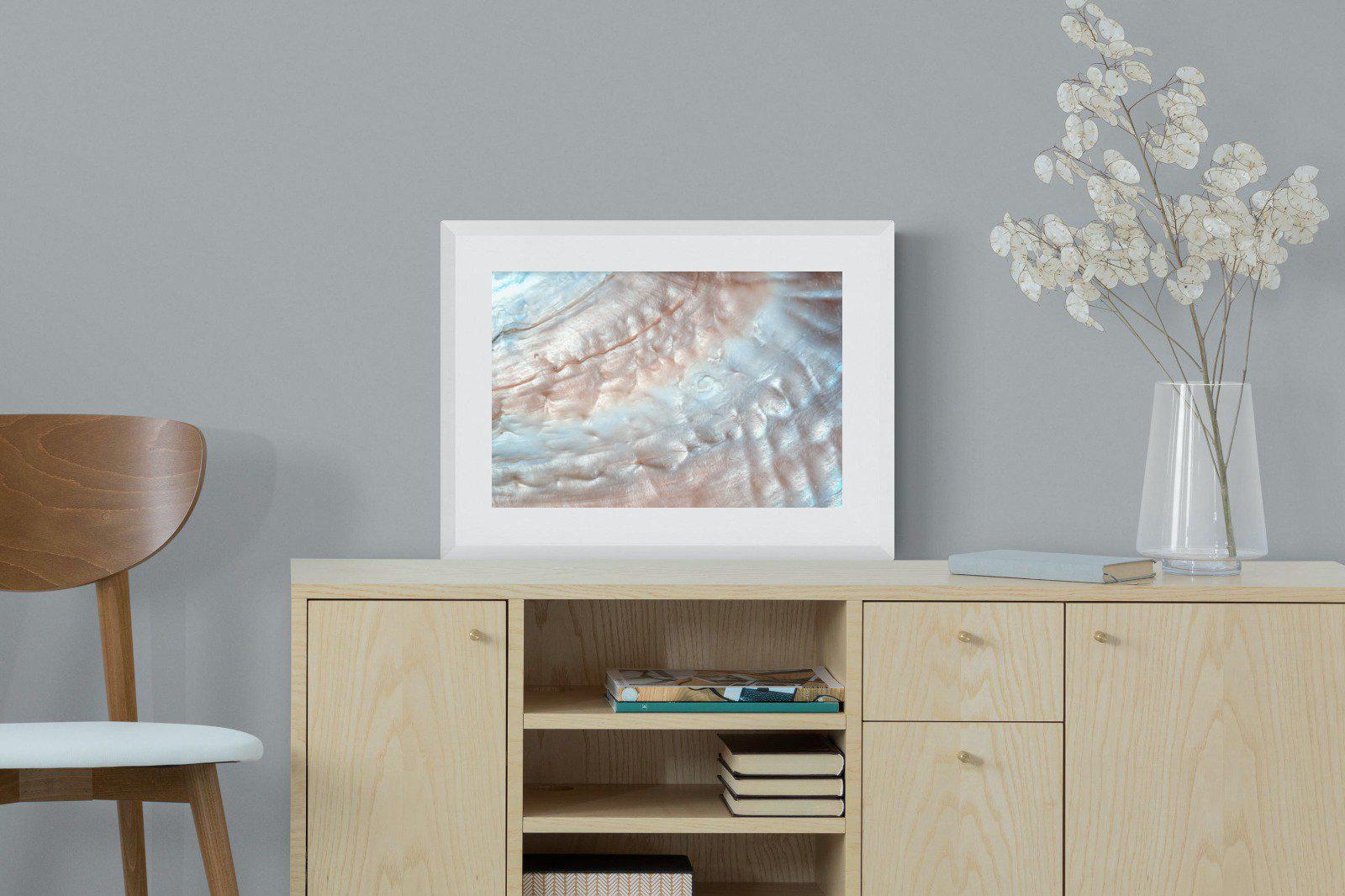 Seashell-Wall_Art-60 x 45cm-Framed Print-White-Pixalot