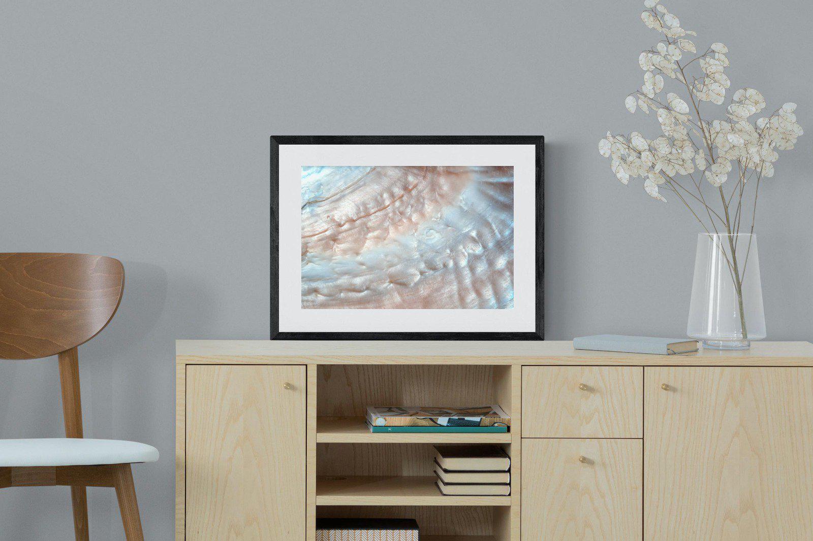 Seashell-Wall_Art-60 x 45cm-Framed Print-Black-Pixalot