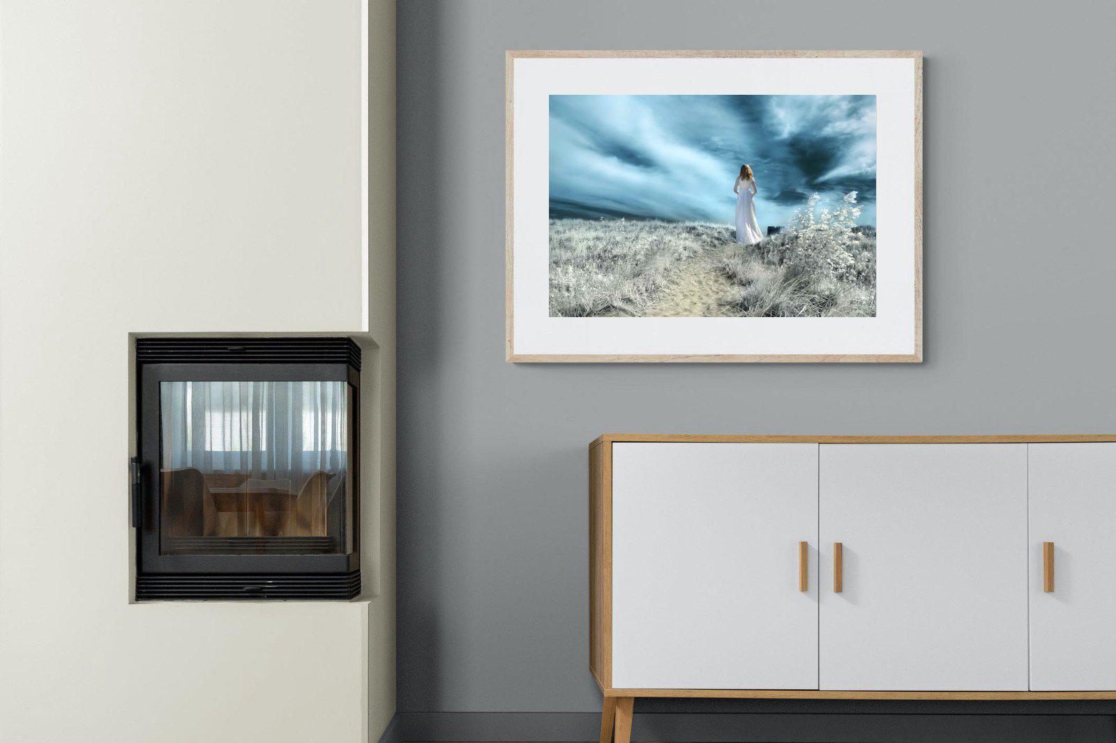 Seashore Drama-Wall_Art-100 x 75cm-Framed Print-Wood-Pixalot
