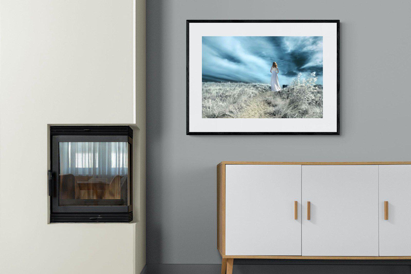 Seashore Drama-Wall_Art-100 x 75cm-Framed Print-Black-Pixalot