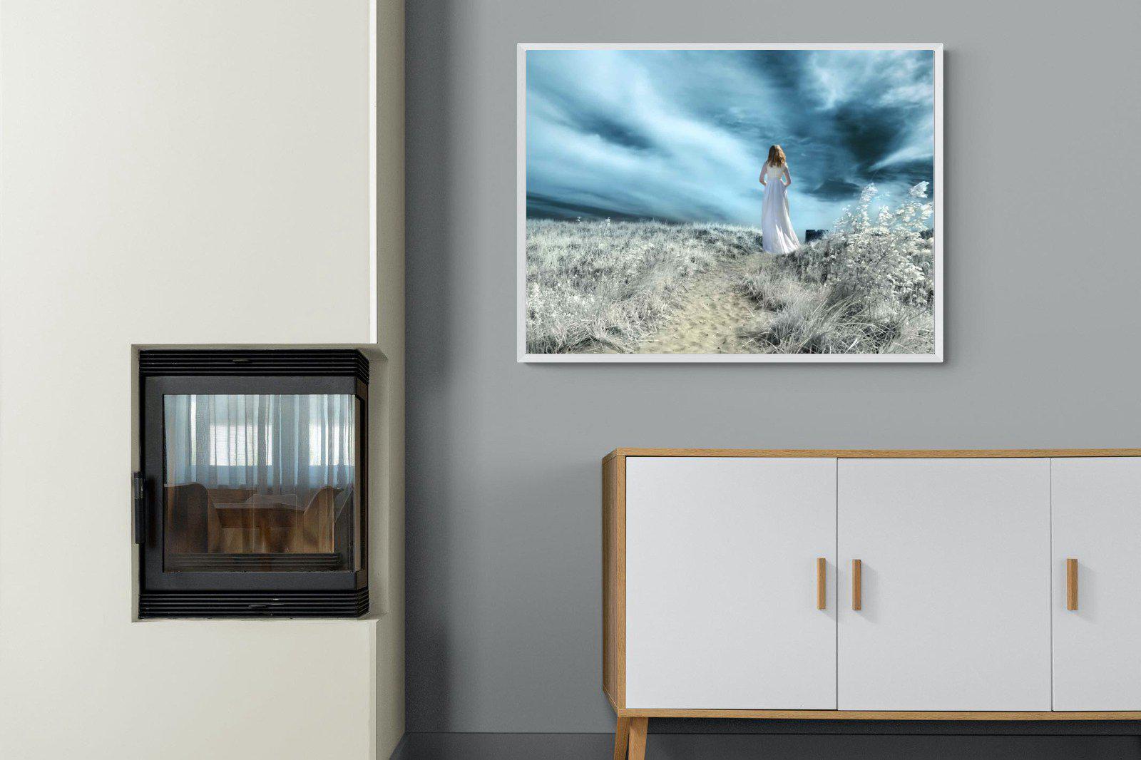 Seashore Drama-Wall_Art-100 x 75cm-Mounted Canvas-White-Pixalot