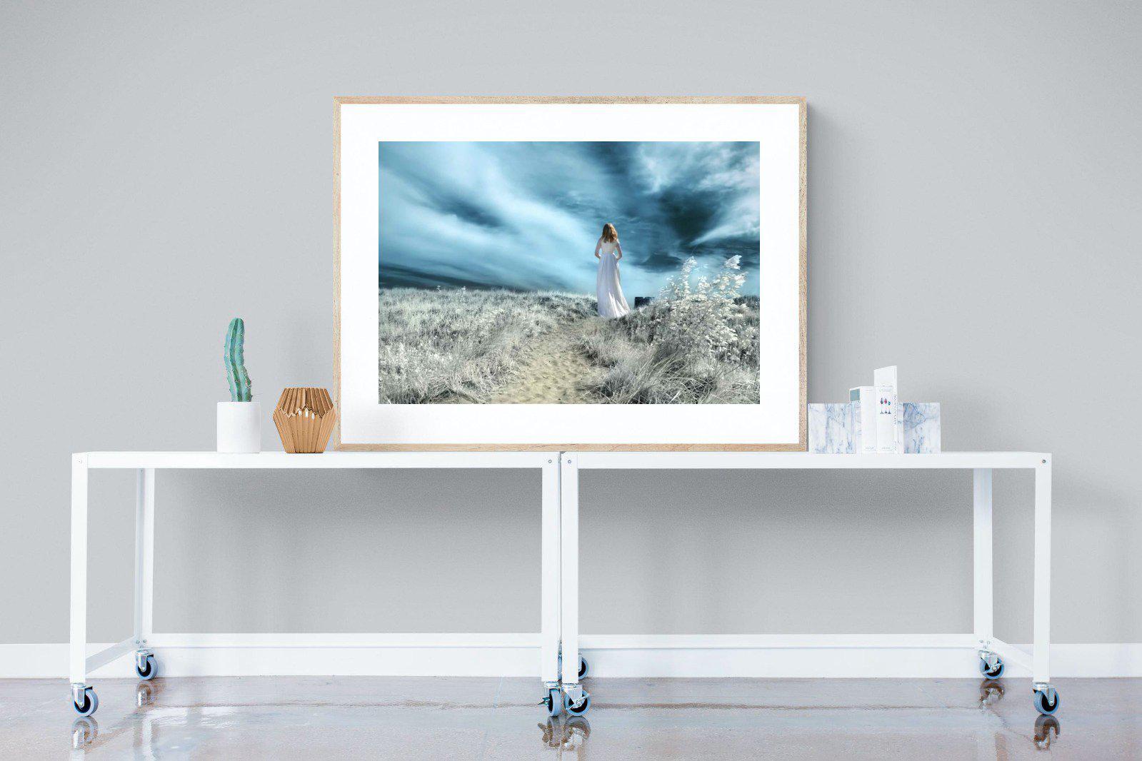 Seashore Drama-Wall_Art-120 x 90cm-Framed Print-Wood-Pixalot