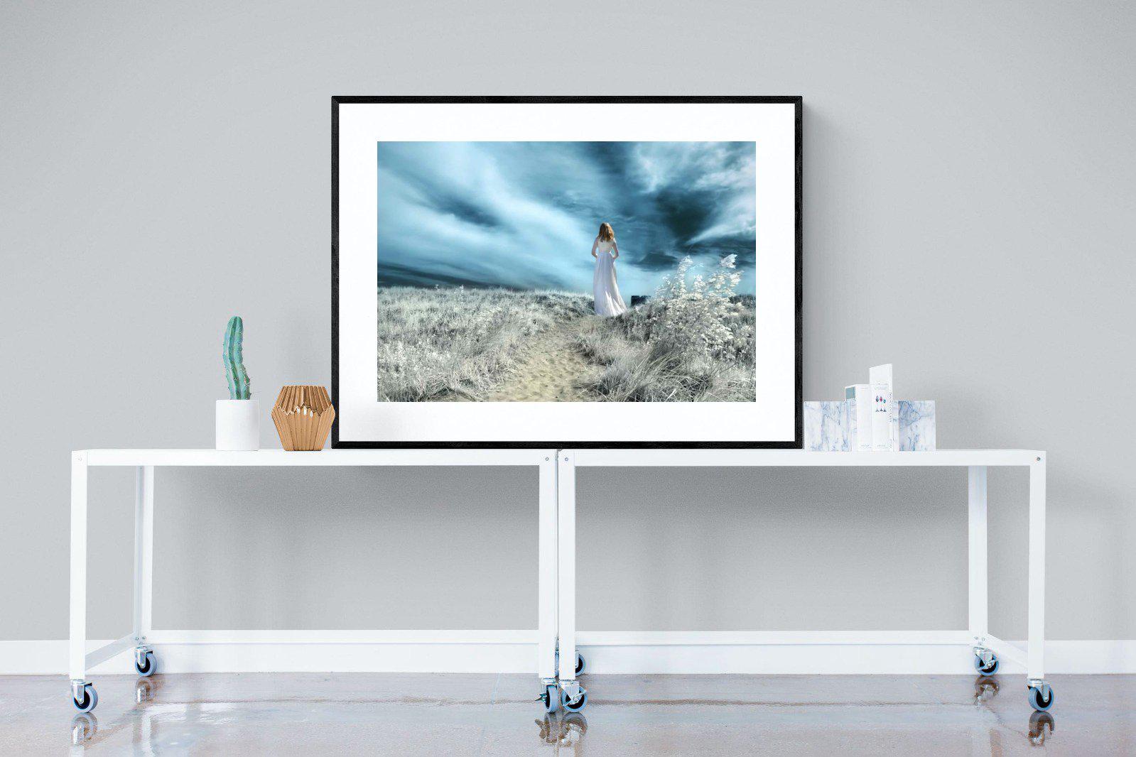 Seashore Drama-Wall_Art-120 x 90cm-Framed Print-Black-Pixalot