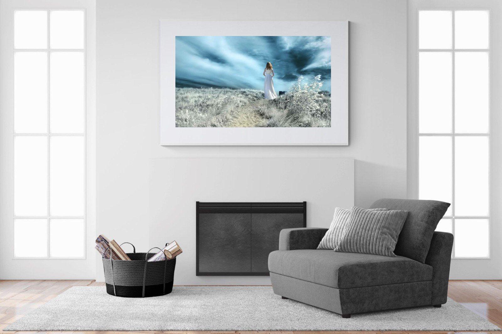 Seashore Drama-Wall_Art-150 x 100cm-Framed Print-White-Pixalot