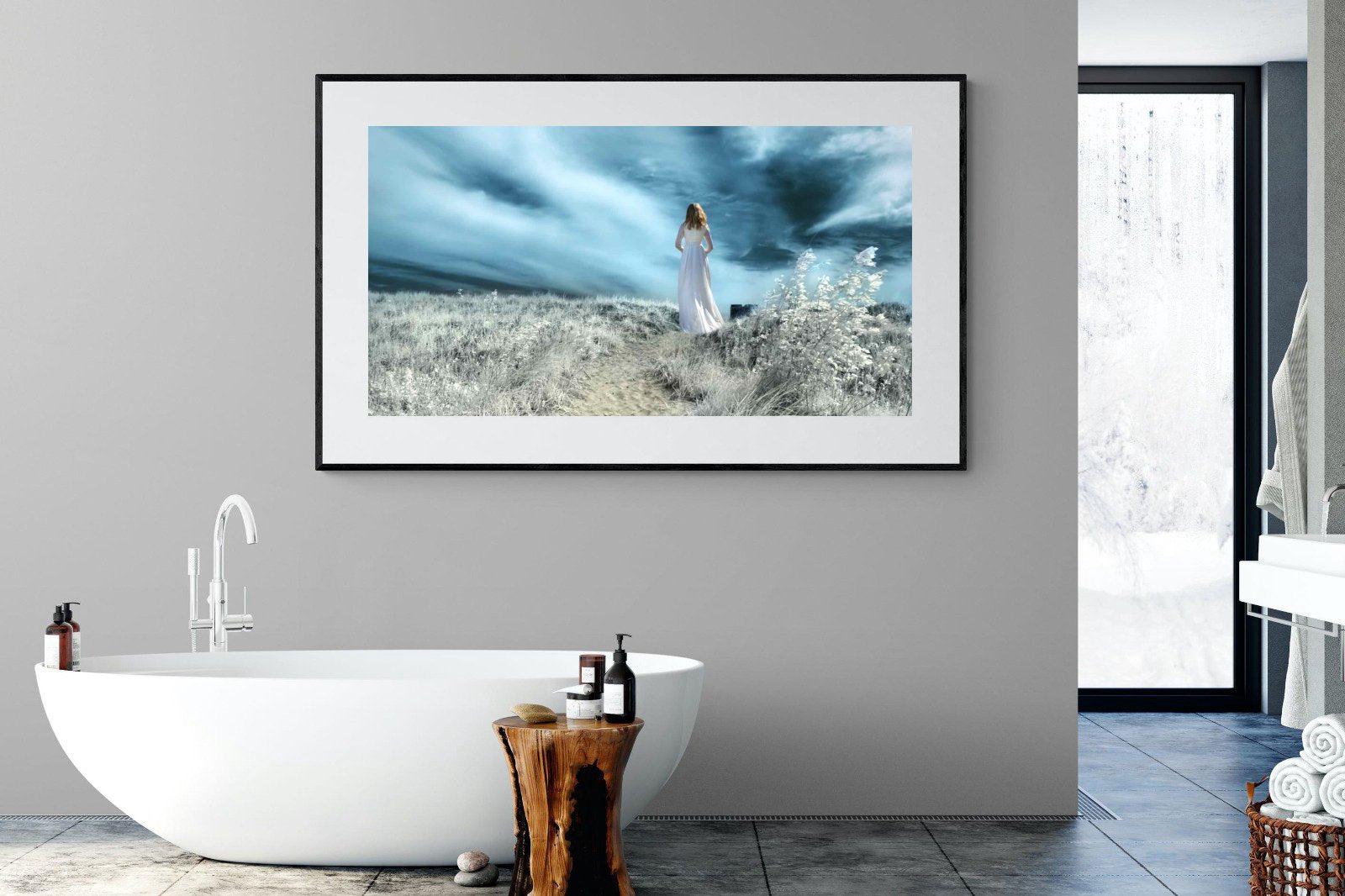 Seashore Drama-Wall_Art-180 x 110cm-Framed Print-Black-Pixalot