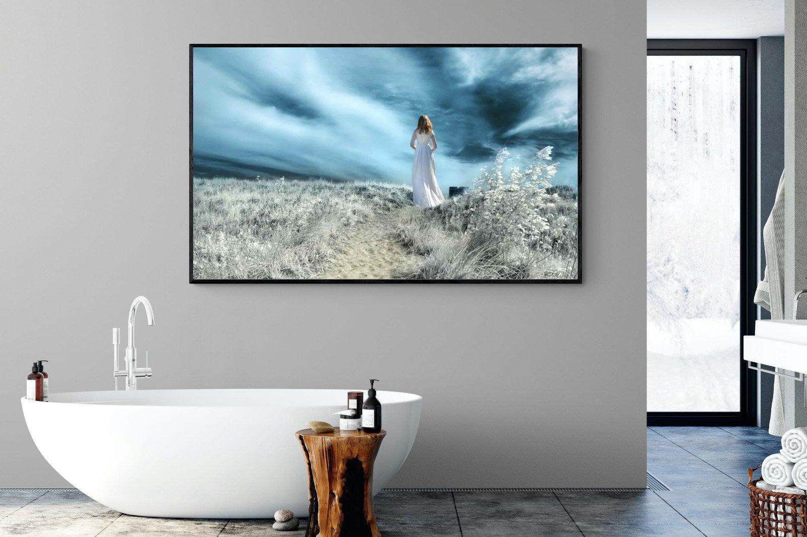 Seashore Drama-Wall_Art-180 x 110cm-Mounted Canvas-Black-Pixalot