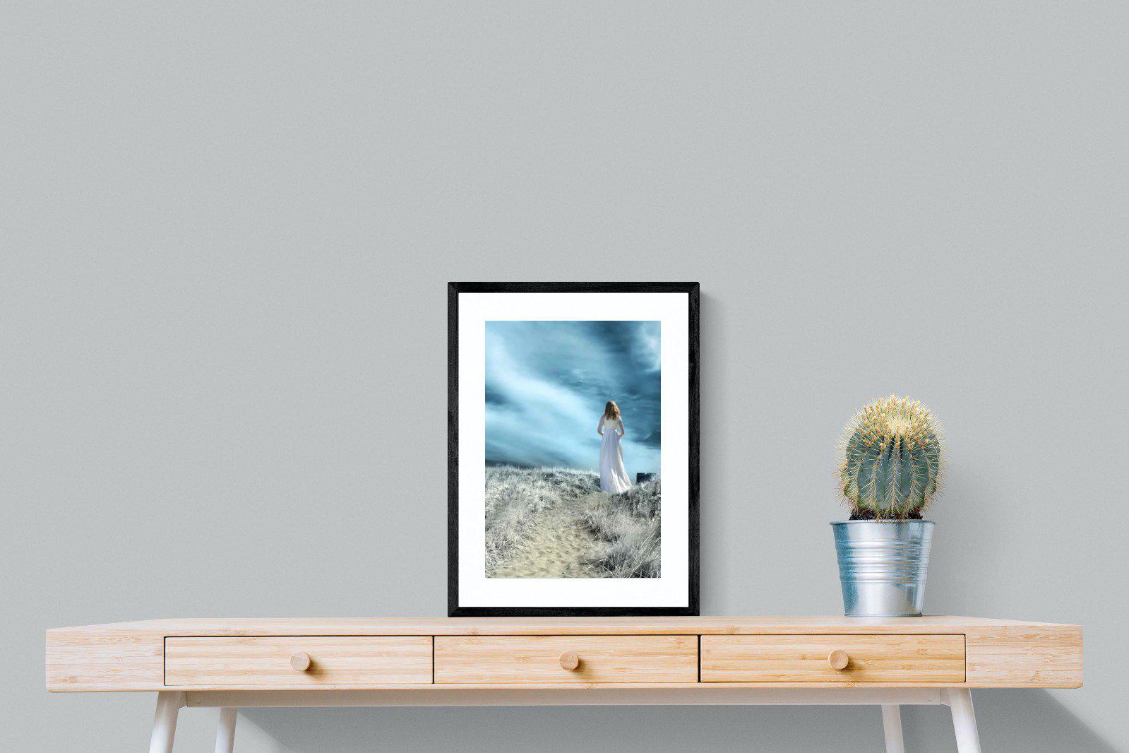 Seashore Drama-Wall_Art-45 x 60cm-Framed Print-Black-Pixalot