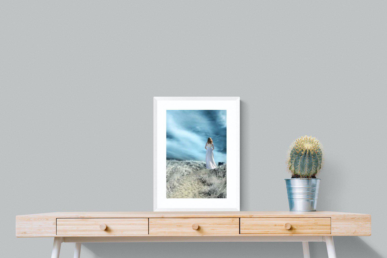 Seashore Drama-Wall_Art-45 x 60cm-Framed Print-White-Pixalot
