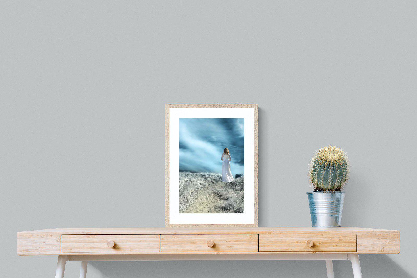 Seashore Drama-Wall_Art-45 x 60cm-Framed Print-Wood-Pixalot