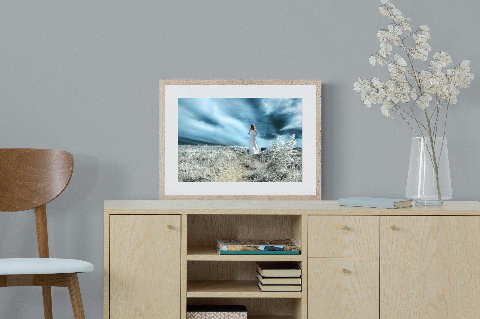 Seashore Drama-Wall_Art-60 x 45cm-Framed Print-Wood-Pixalot