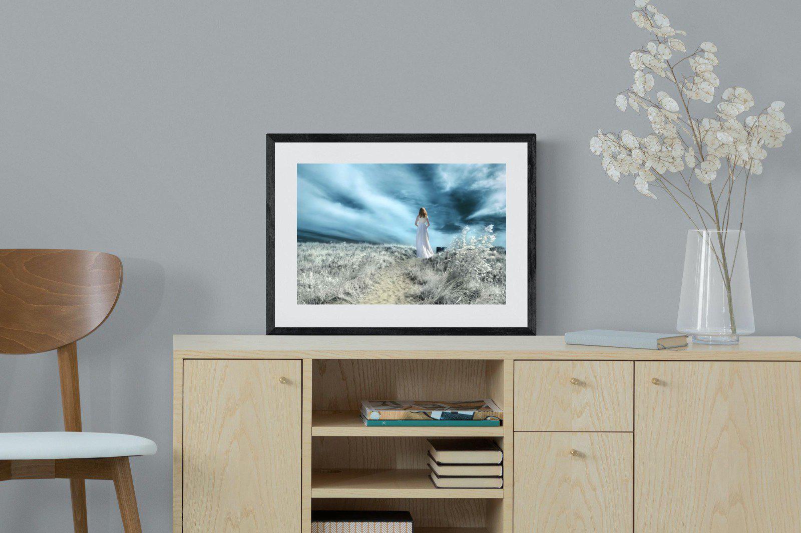 Seashore Drama-Wall_Art-60 x 45cm-Framed Print-Black-Pixalot