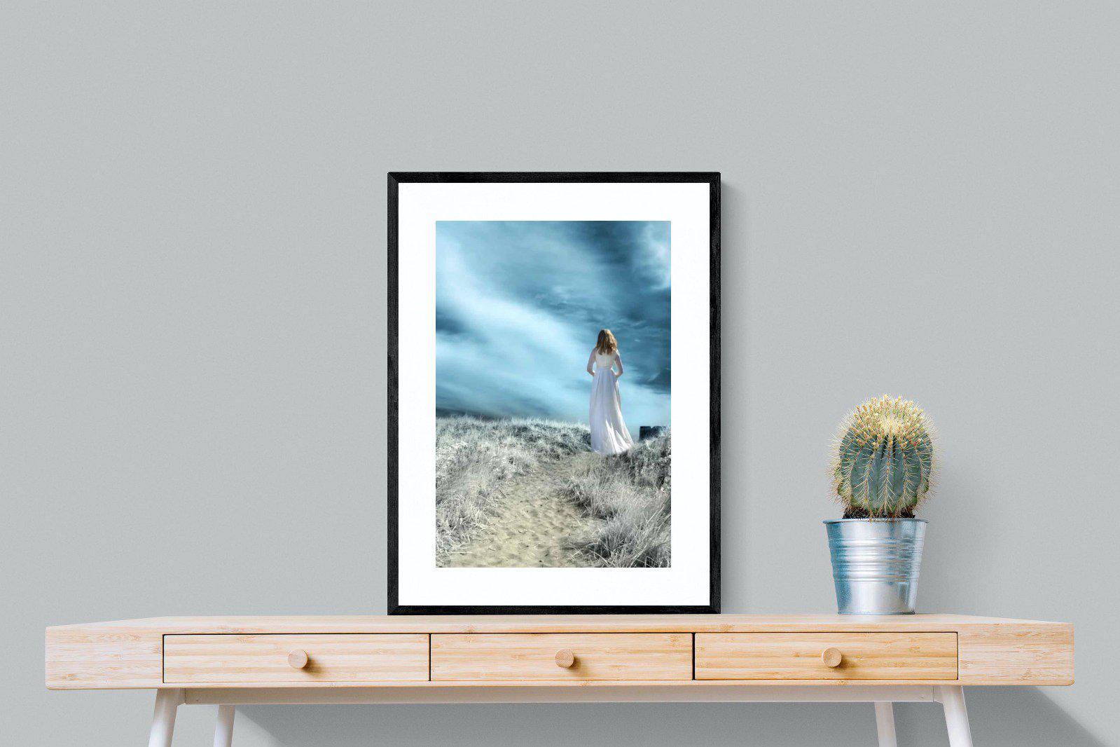 Seashore Drama-Wall_Art-60 x 80cm-Framed Print-Black-Pixalot