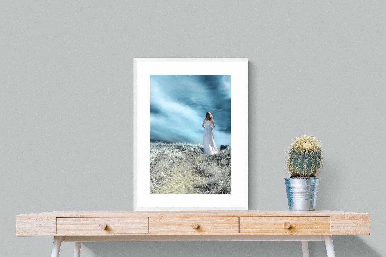 Seashore Drama-Wall_Art-60 x 80cm-Framed Print-White-Pixalot