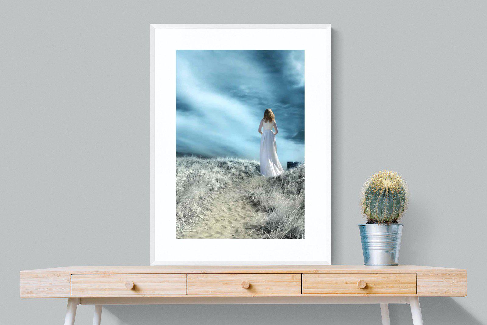 Seashore Drama-Wall_Art-75 x 100cm-Framed Print-White-Pixalot