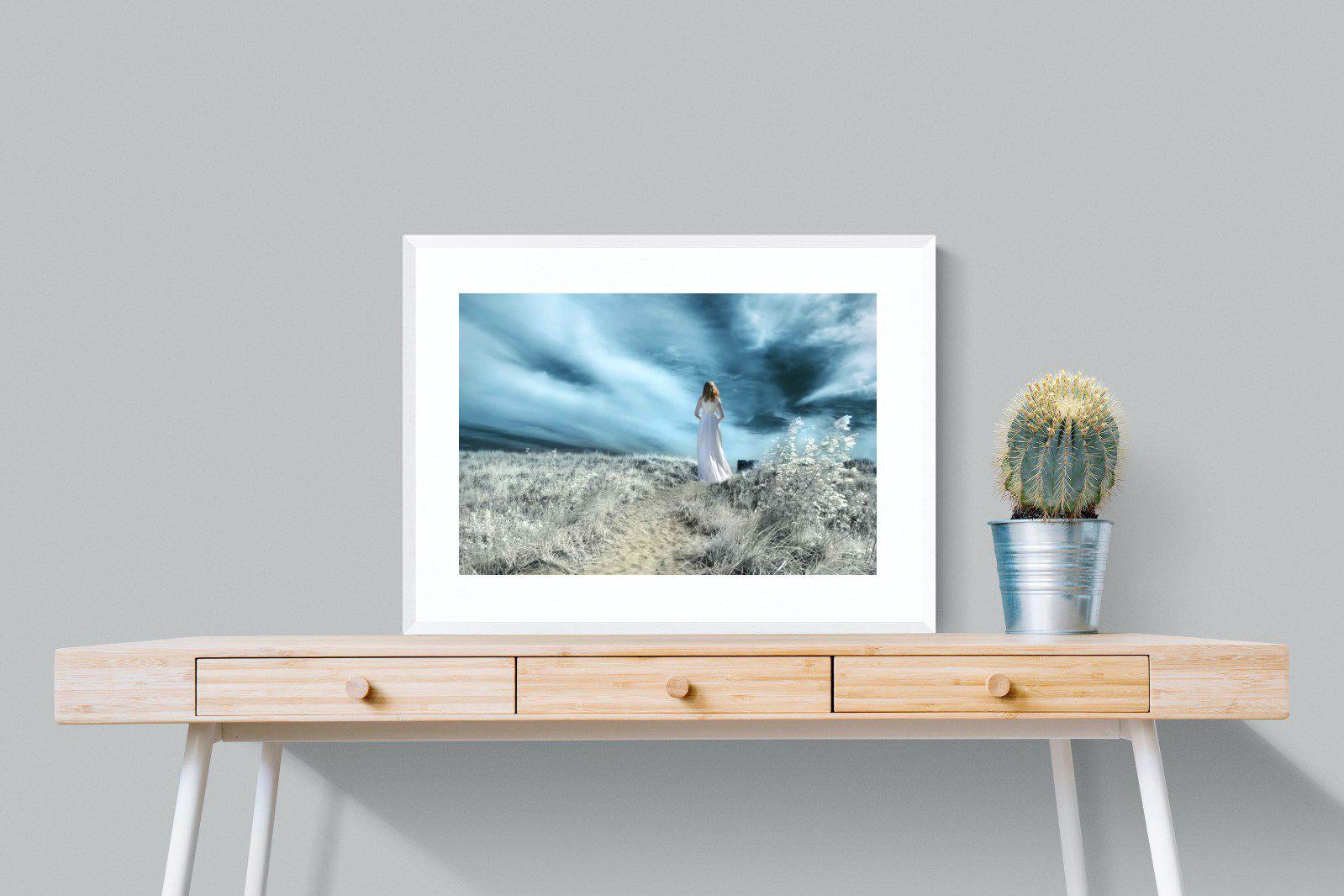 Seashore Drama-Wall_Art-80 x 60cm-Framed Print-White-Pixalot