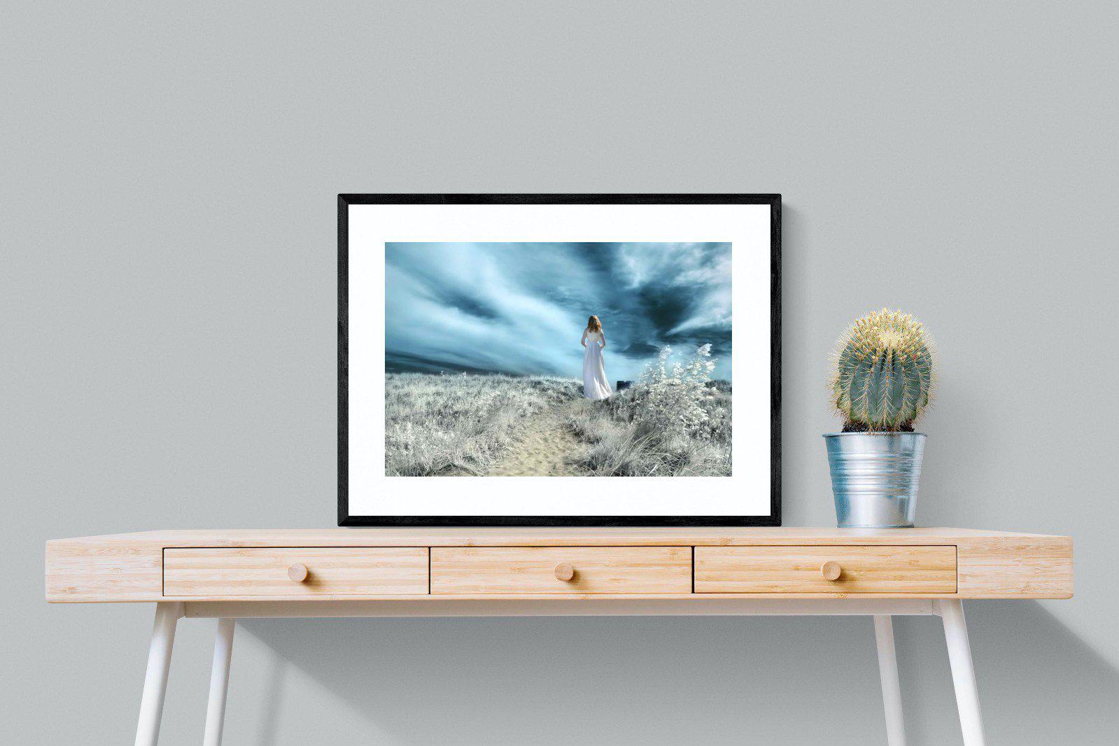 Seashore Drama-Wall_Art-80 x 60cm-Framed Print-Black-Pixalot