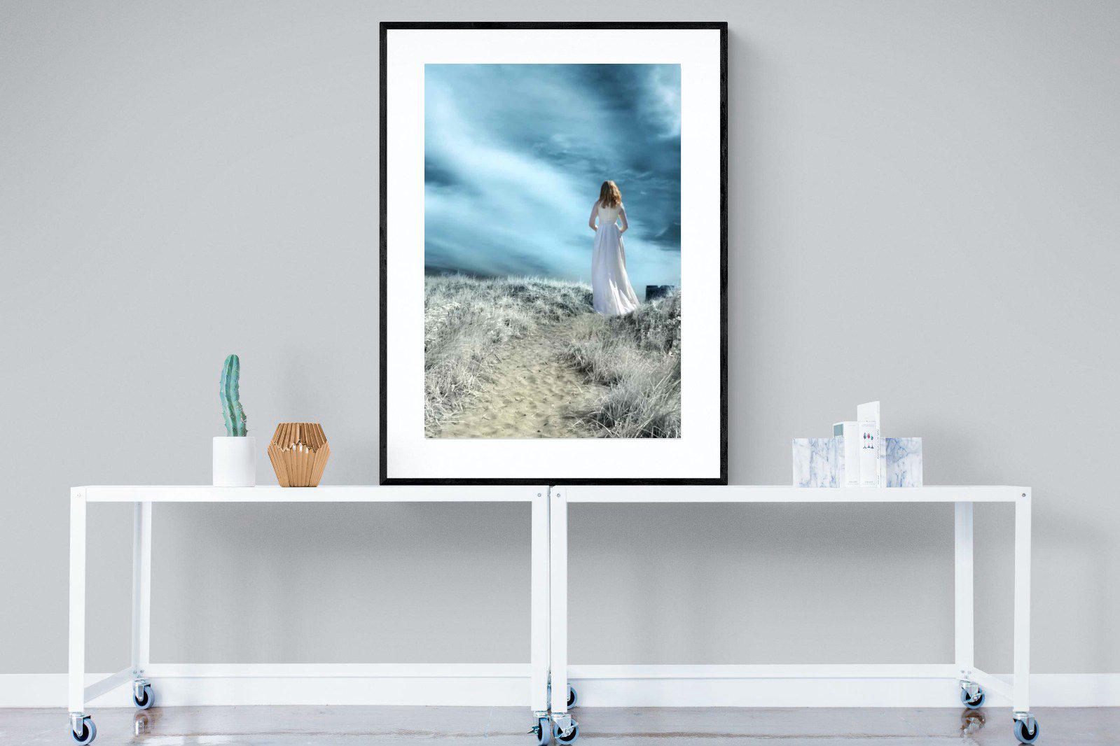 Seashore Drama-Wall_Art-90 x 120cm-Framed Print-Black-Pixalot