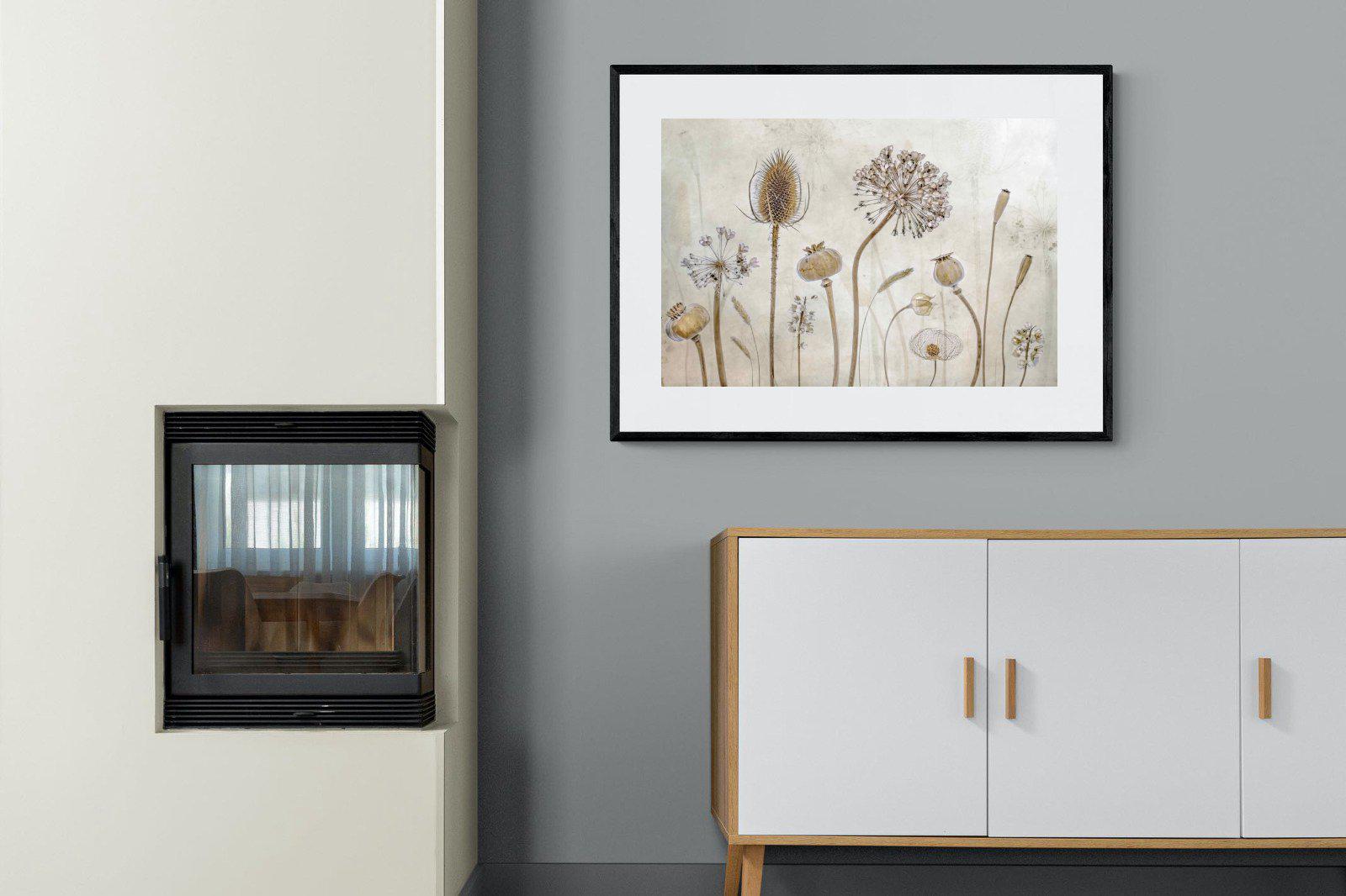 Seed Pods-Wall_Art-100 x 75cm-Framed Print-Black-Pixalot