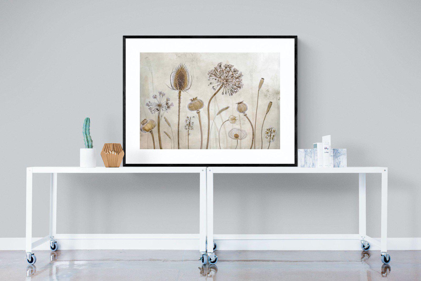 Seed Pods-Wall_Art-120 x 90cm-Framed Print-Black-Pixalot