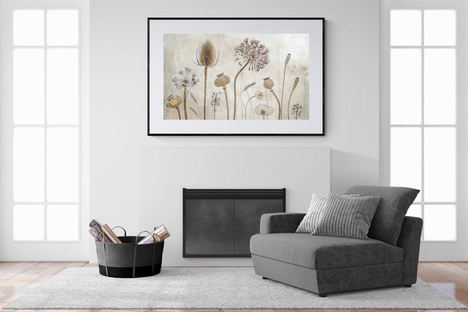 Seed Pods-Wall_Art-150 x 100cm-Framed Print-Black-Pixalot