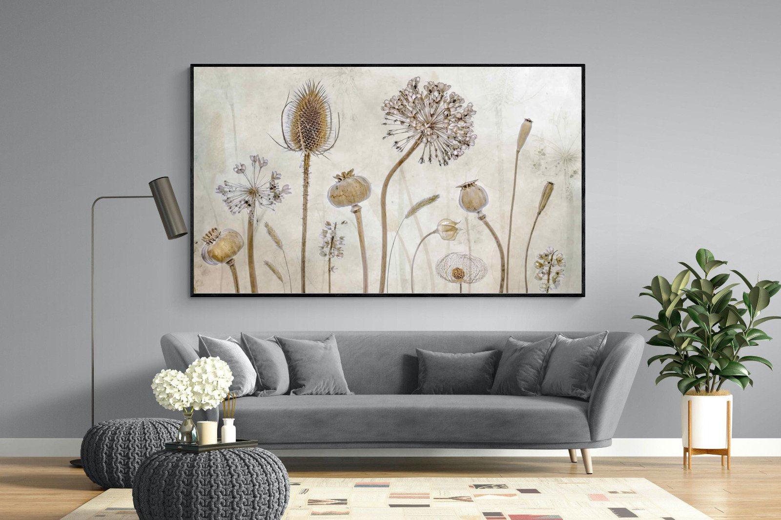 Seed Pods-Wall_Art-220 x 130cm-Mounted Canvas-Black-Pixalot