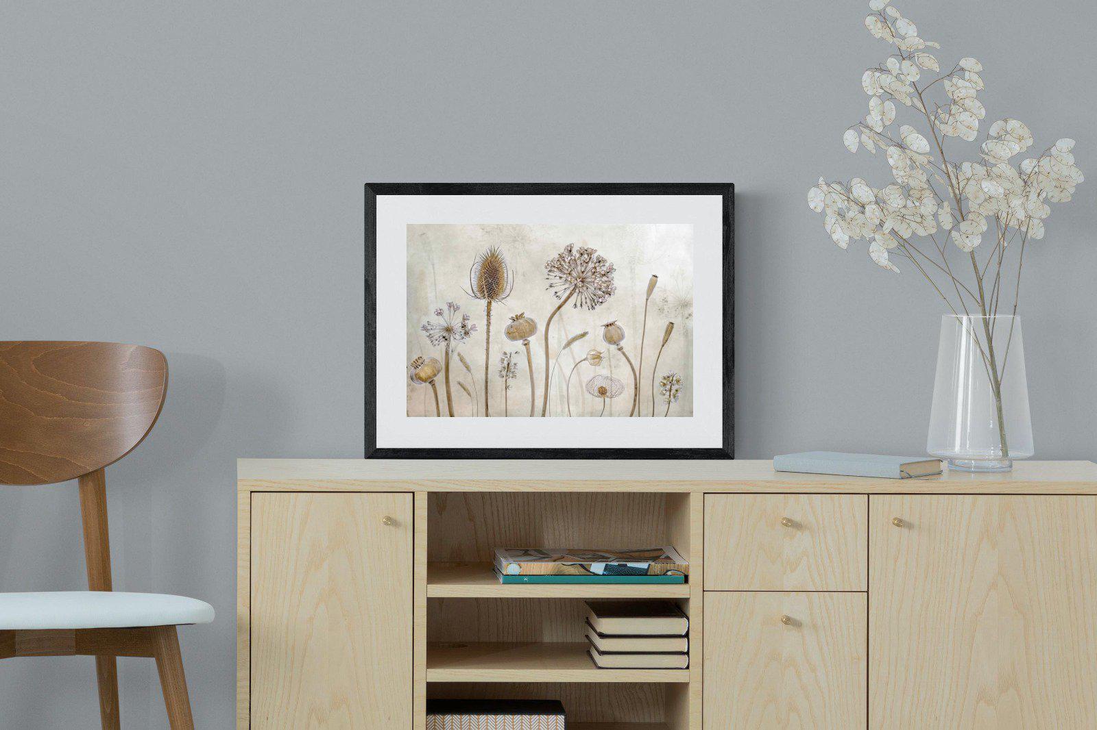 Seed Pods-Wall_Art-60 x 45cm-Framed Print-Black-Pixalot