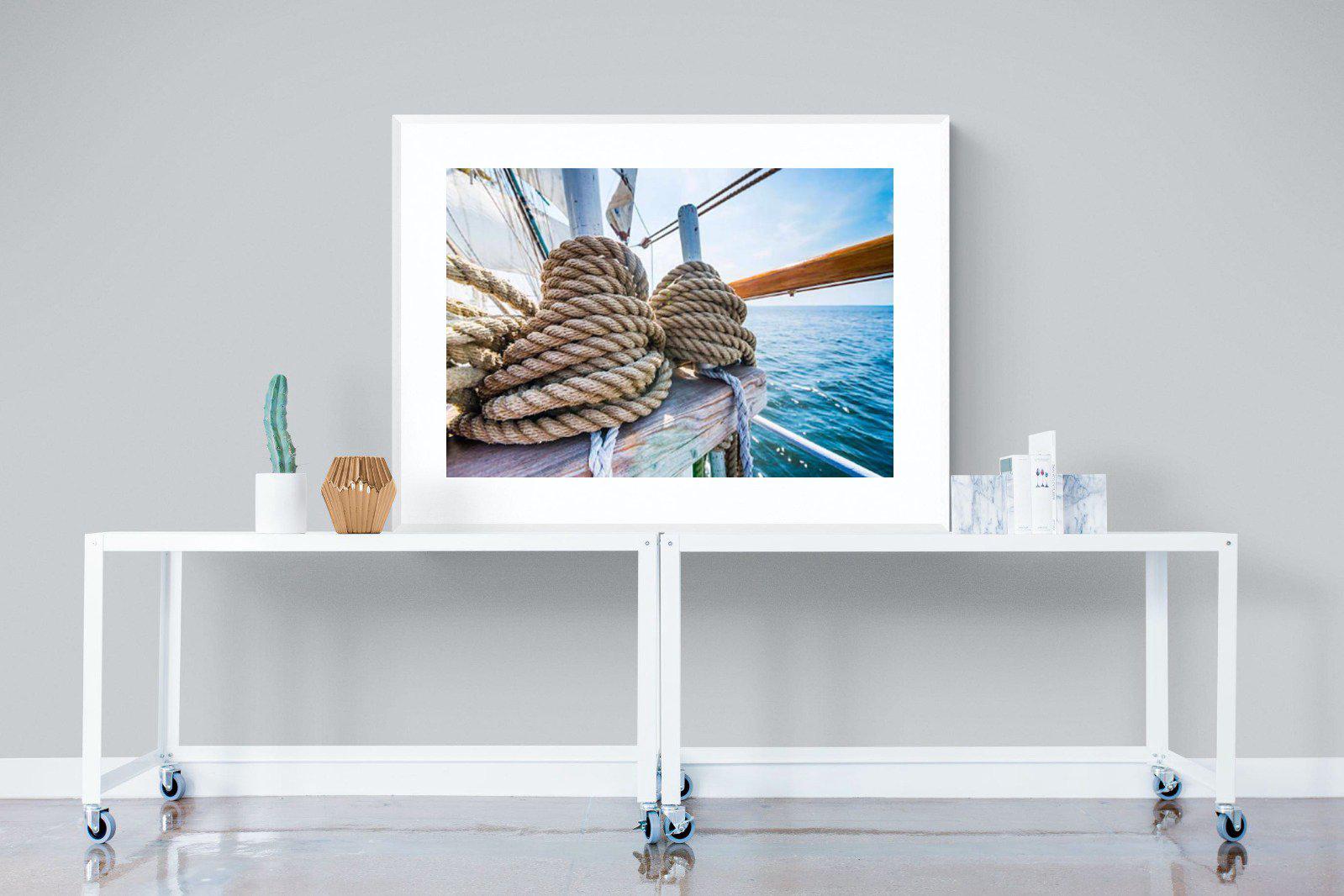 Set Sail-Wall_Art-120 x 90cm-Framed Print-White-Pixalot