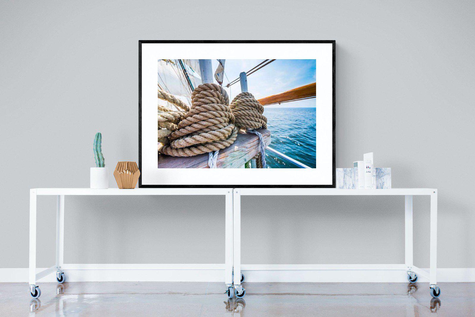 Set Sail-Wall_Art-120 x 90cm-Framed Print-Black-Pixalot