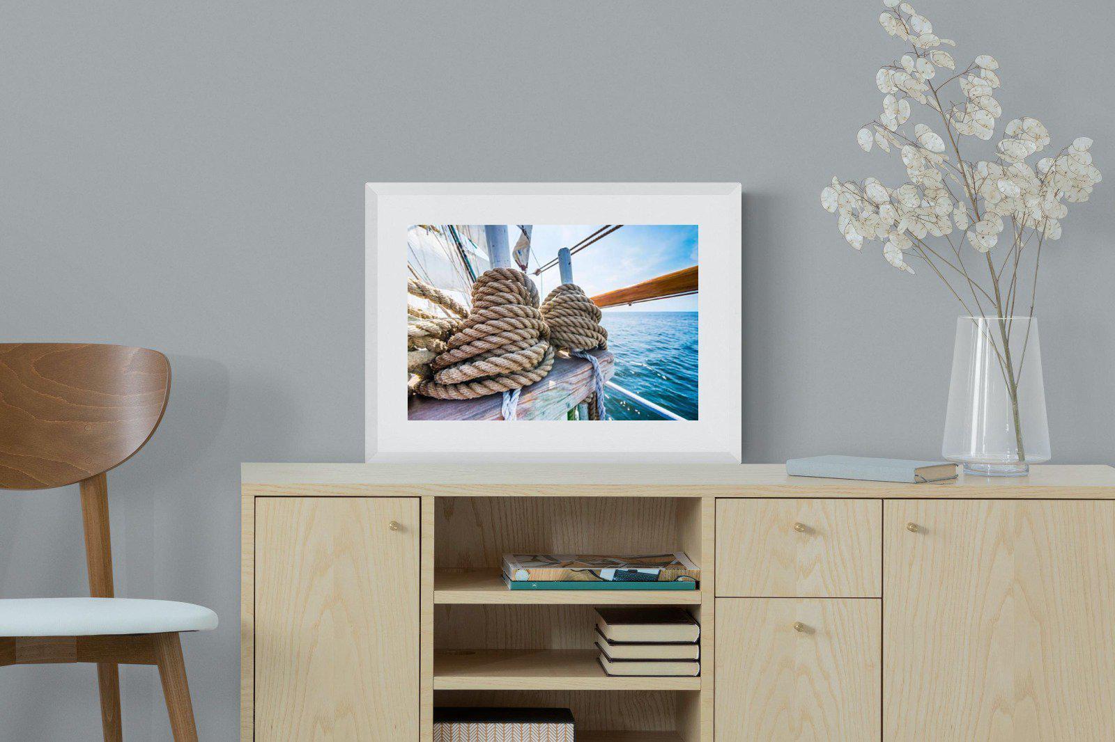 Set Sail-Wall_Art-60 x 45cm-Framed Print-White-Pixalot