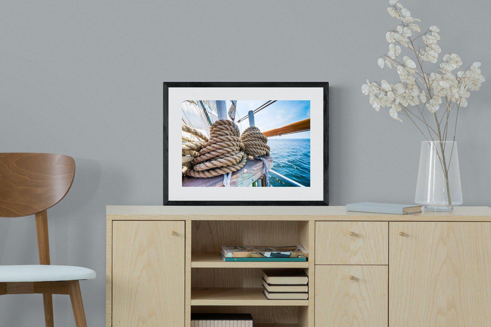 Set Sail-Wall_Art-60 x 45cm-Framed Print-Black-Pixalot