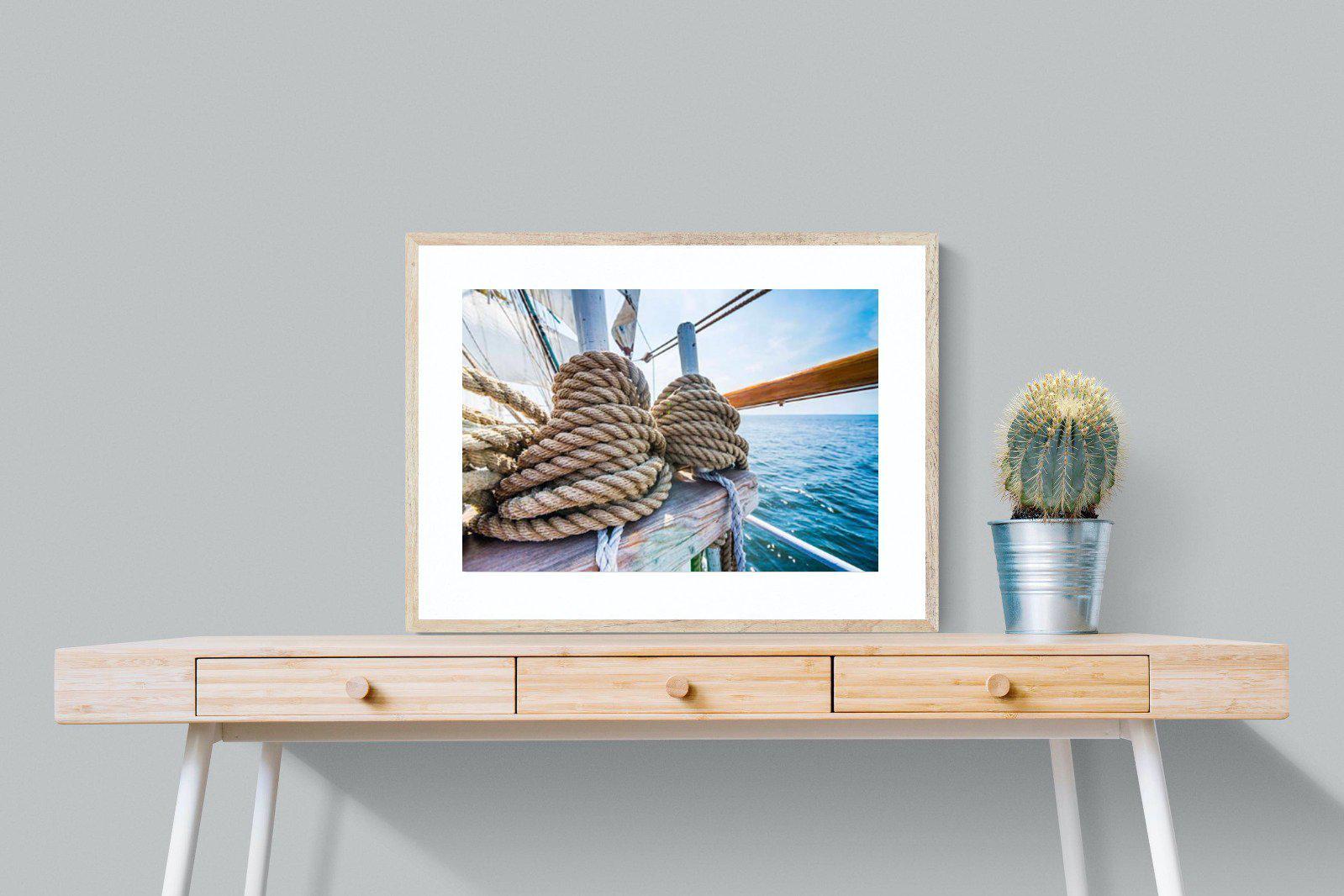 Set Sail-Wall_Art-80 x 60cm-Framed Print-Wood-Pixalot