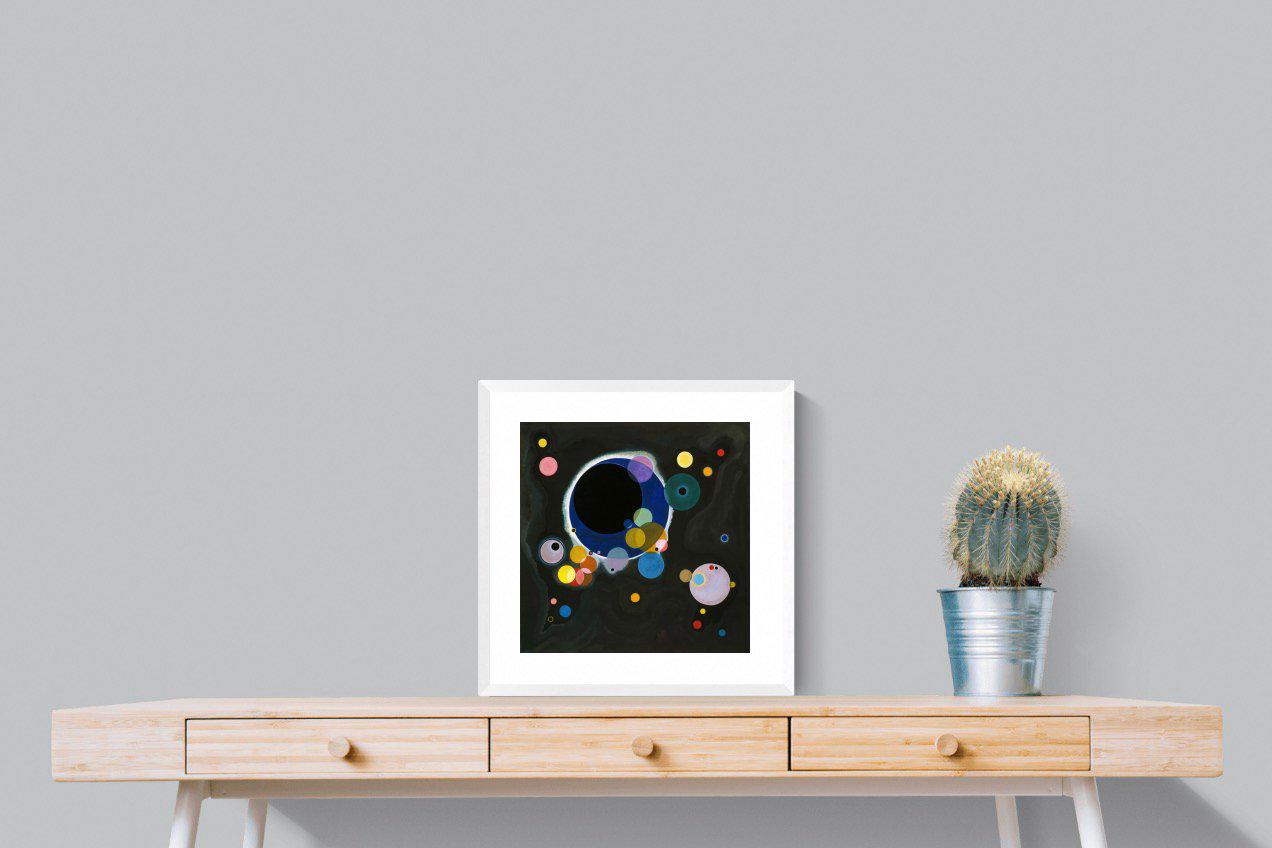 Several Circles-Wall_Art-50 x 50cm-Framed Print-White-Pixalot